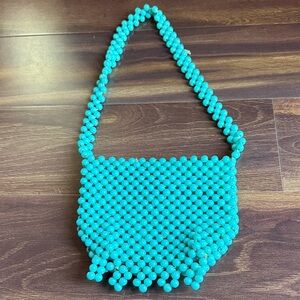 Prentice Italian Turquoise Beaded Women's Bag OS
